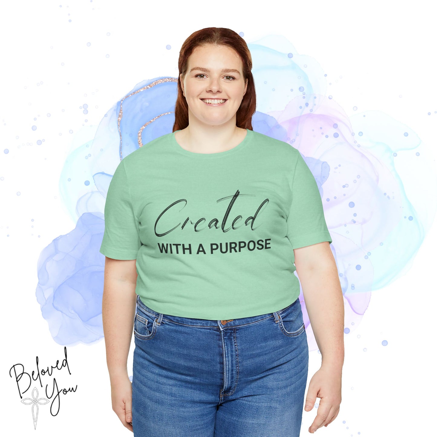 "Created with a Purpose" Jersey Tee | Inspirational Casual Wear