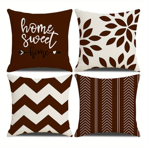 4Piece Square Zippered Cushion Covers