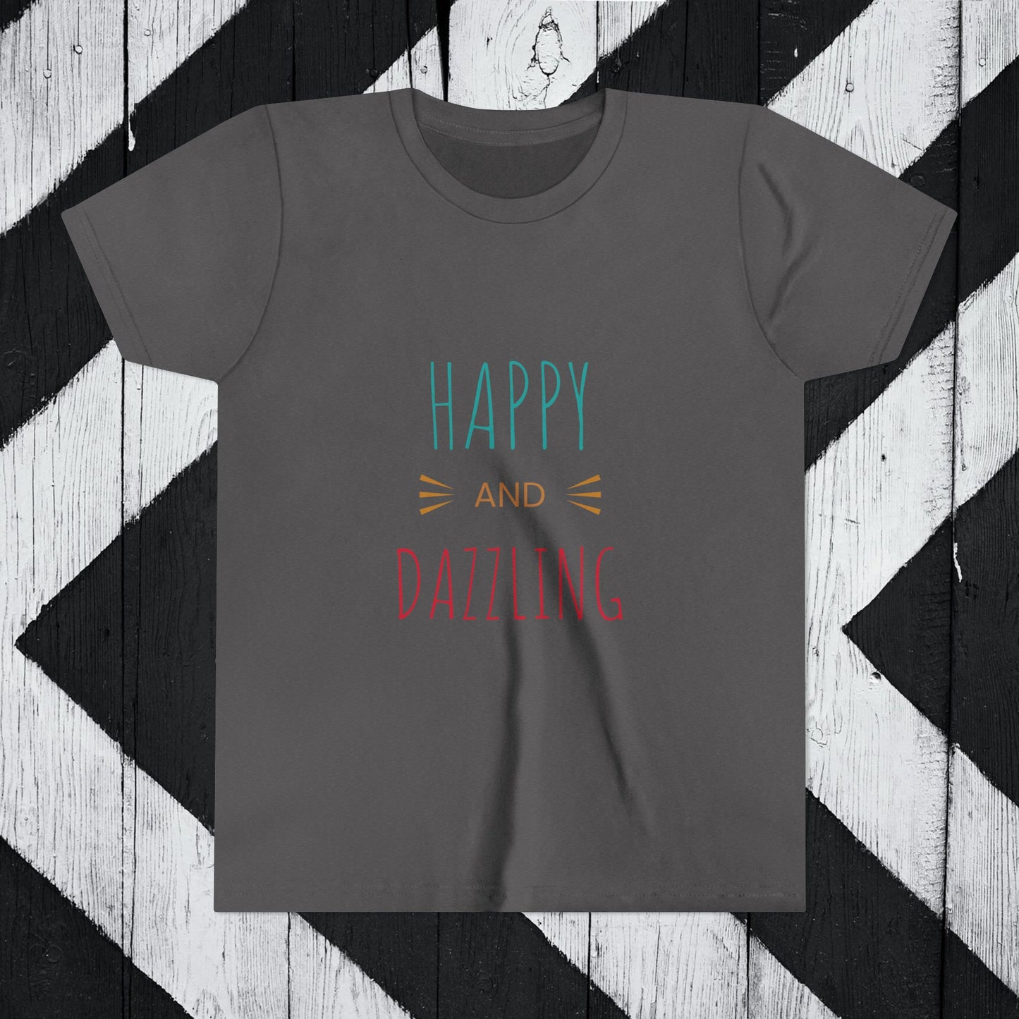 Happy and Dazzling Youth Short Sleeve Tee - Fun and Cheerful Kids Shirt