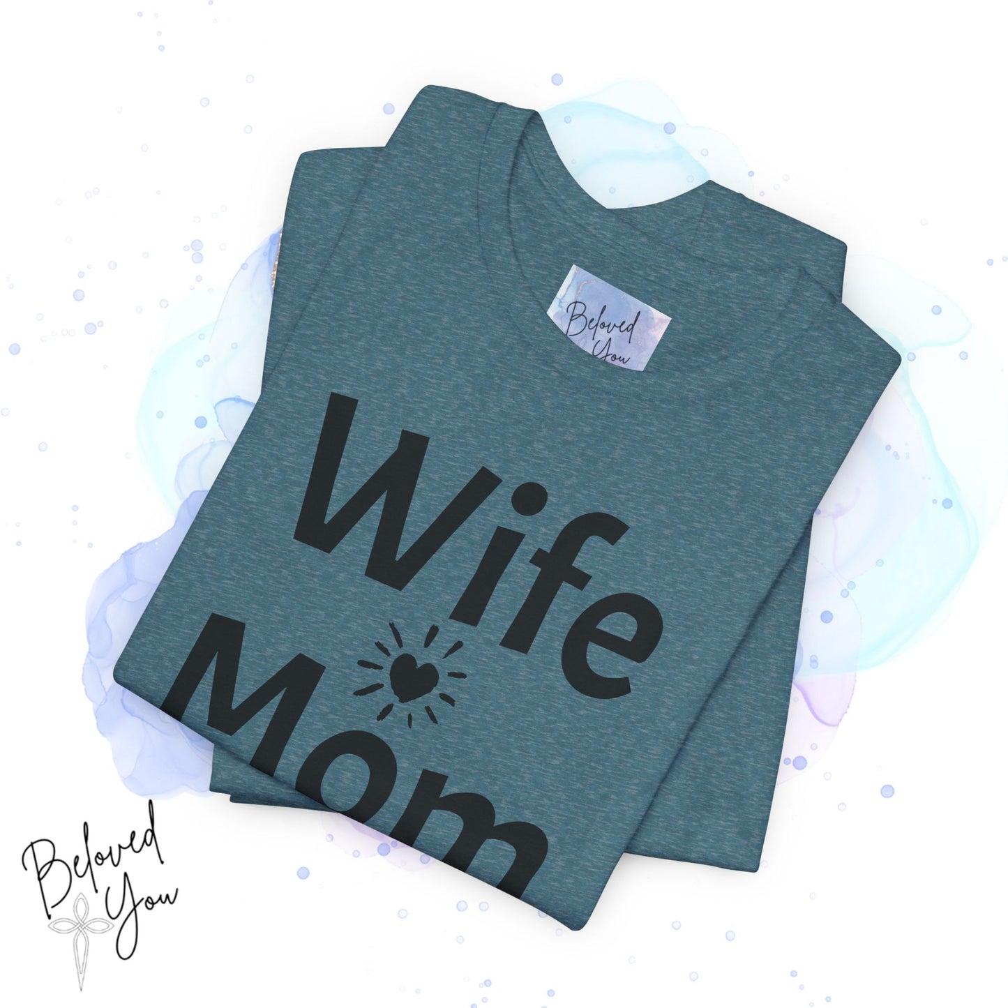 Wife Mom Boss Jersey Tee - Comfortable & Motivational Shirt for Moms