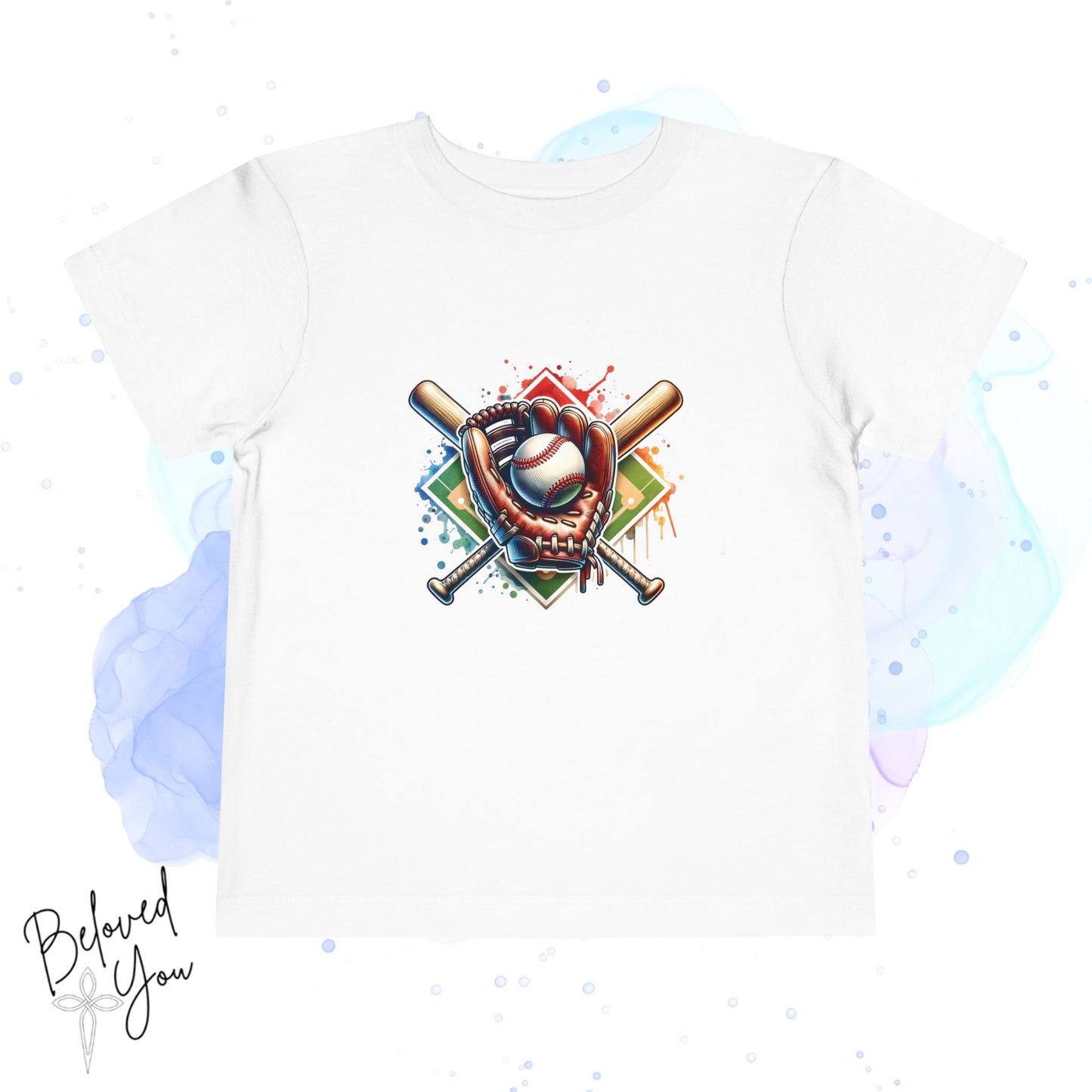 Toddler Baseball Tee with Colorful Graphic