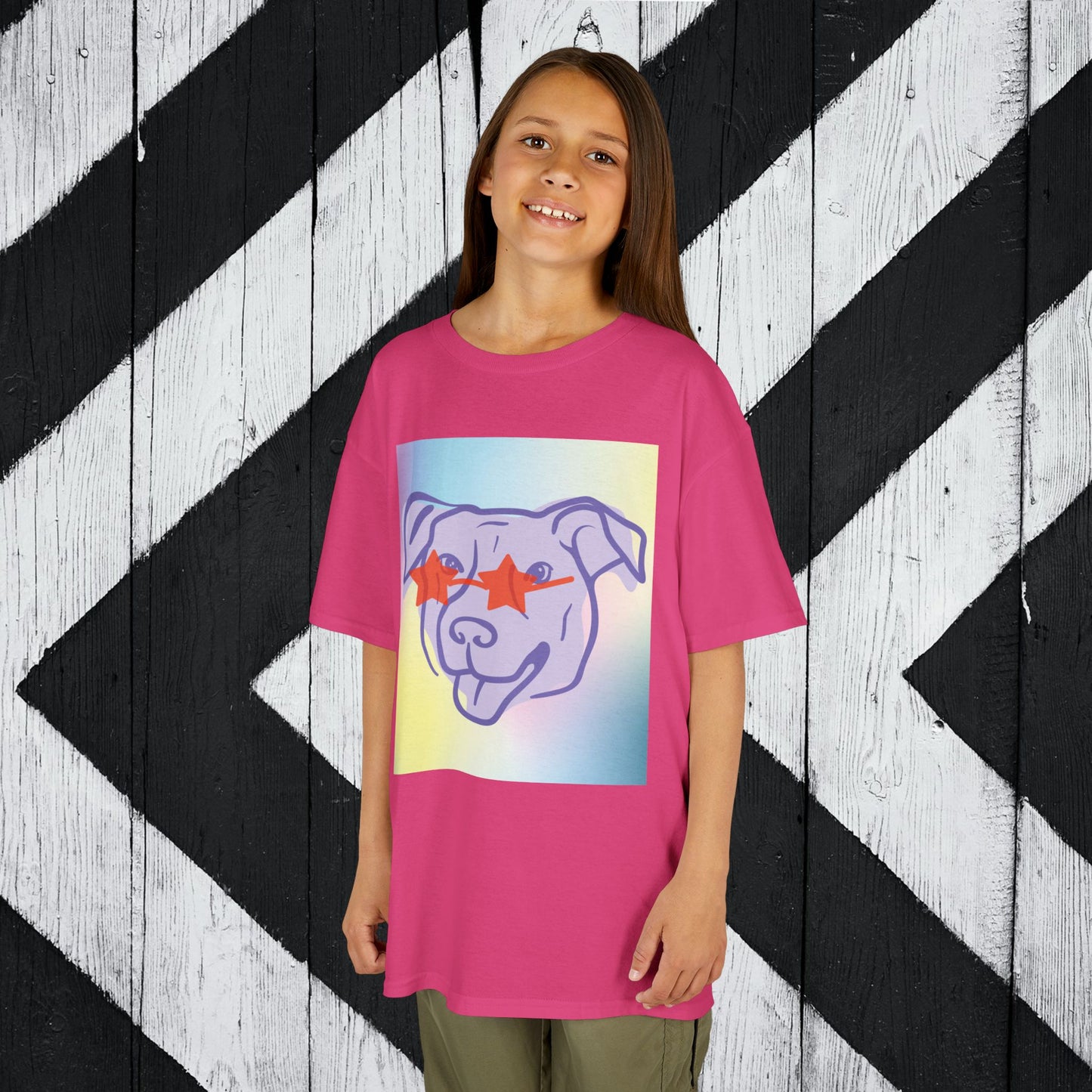 Colorful Dog Graphic Kids Tee - Fun Pet Lover Shirt