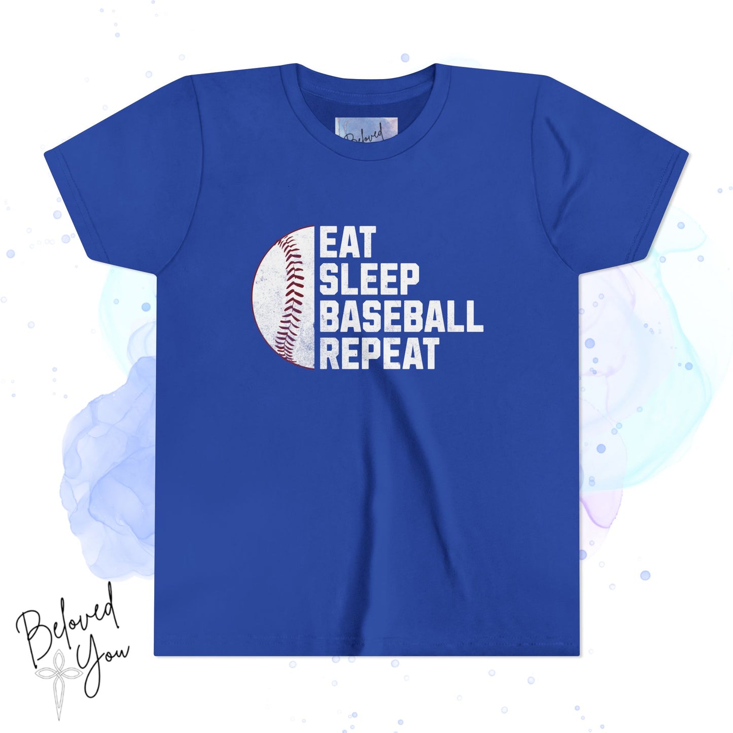 Eat Sleep Baseball Repeat - Youth Baseball Tee