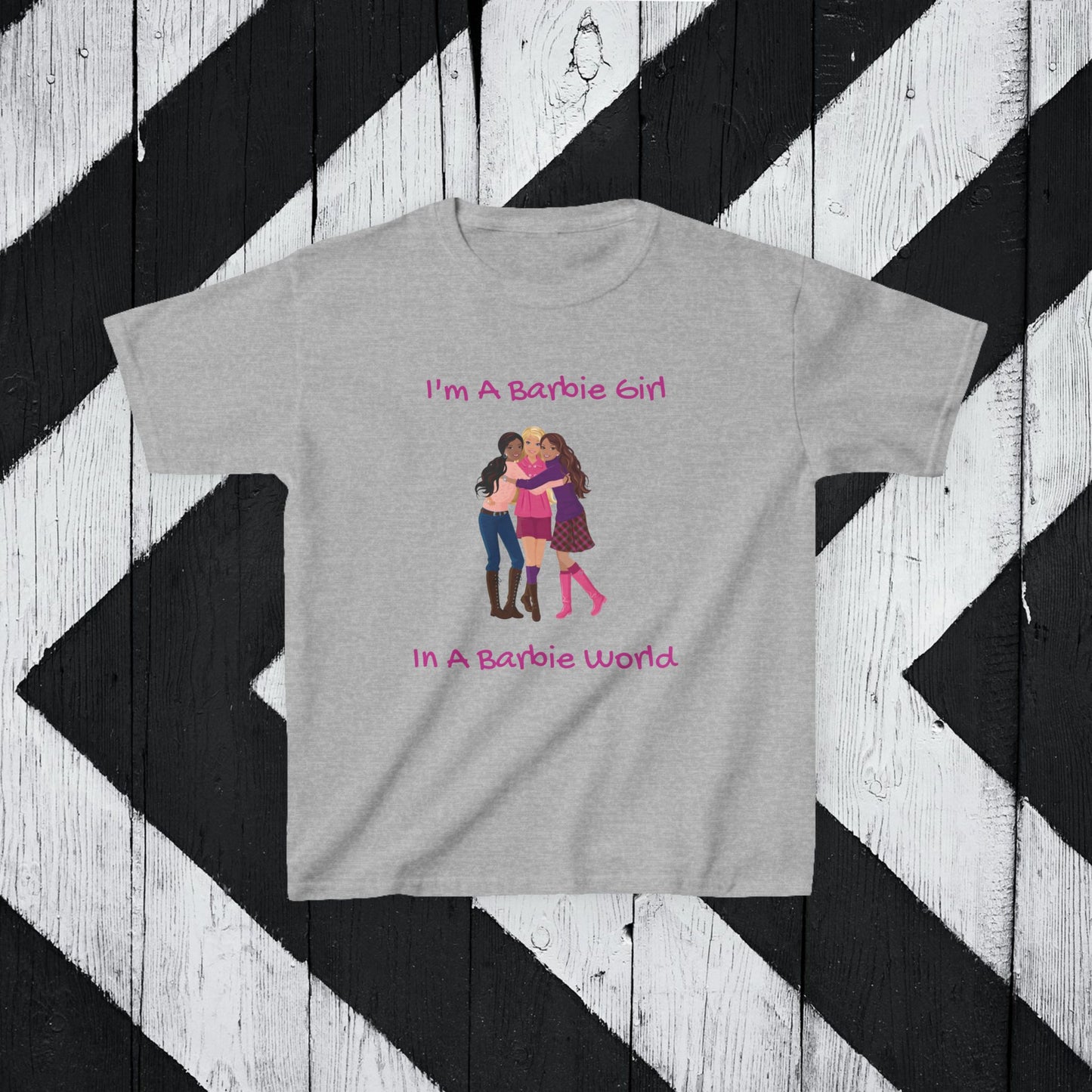 I'm A Barbie Girl Kids Heavy Cotton Tee – Fun & Playful T-Shirt for Young Fans