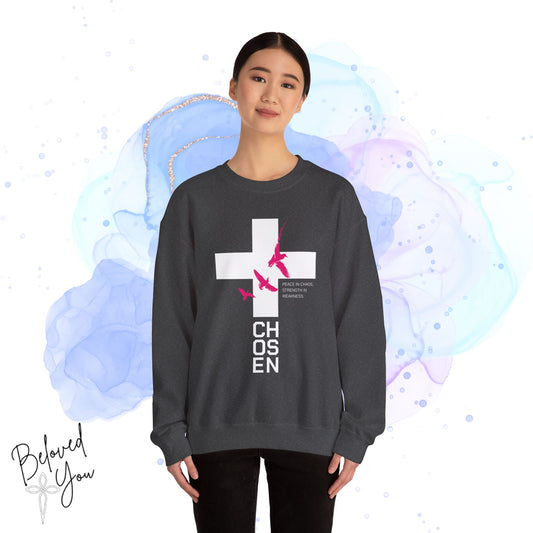 'Chosen' Pink - Unisex Heavy Blend™ Crewneck Sweatshirt