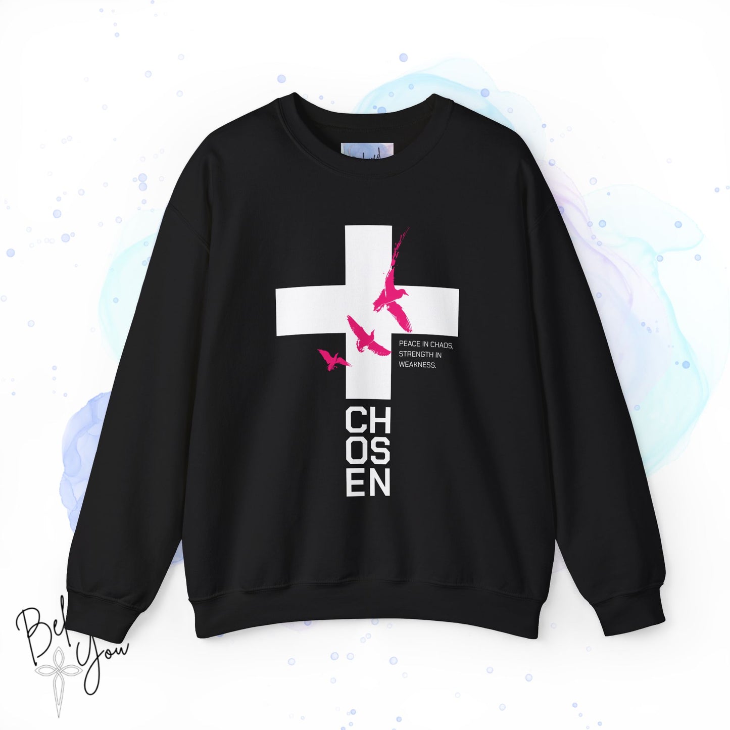 'Chosen' Pink - Unisex Heavy Blend™ Crewneck Sweatshirt