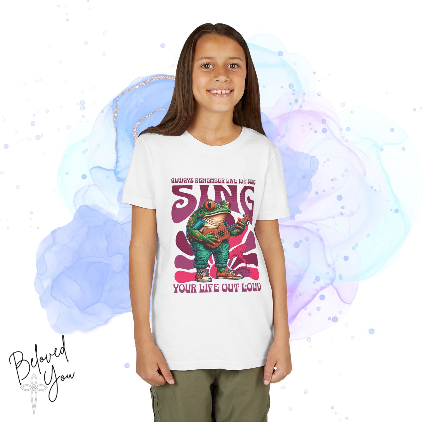 "Sing Your Life Out Loud"- Pink Frog Youth Short Sleeve Tee