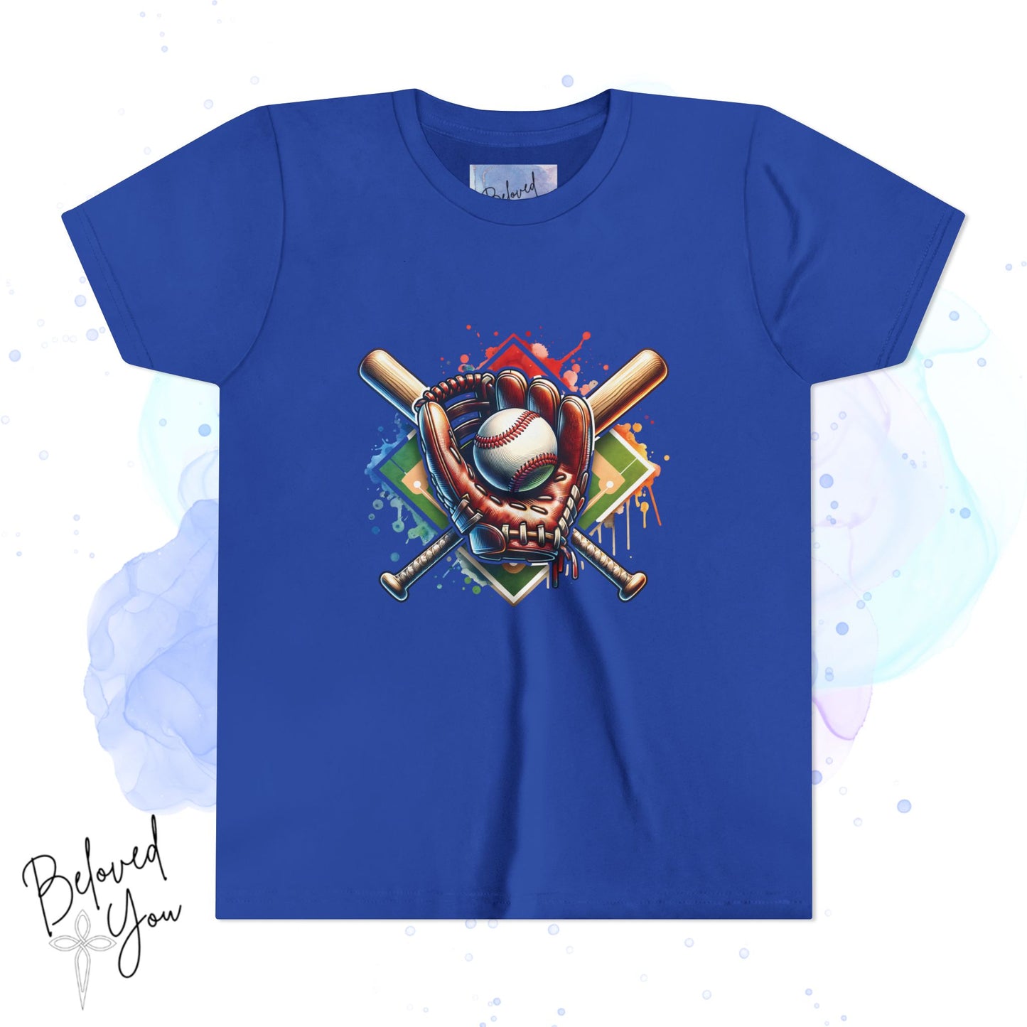 Youth Baseball Tee with Colorful Graphic