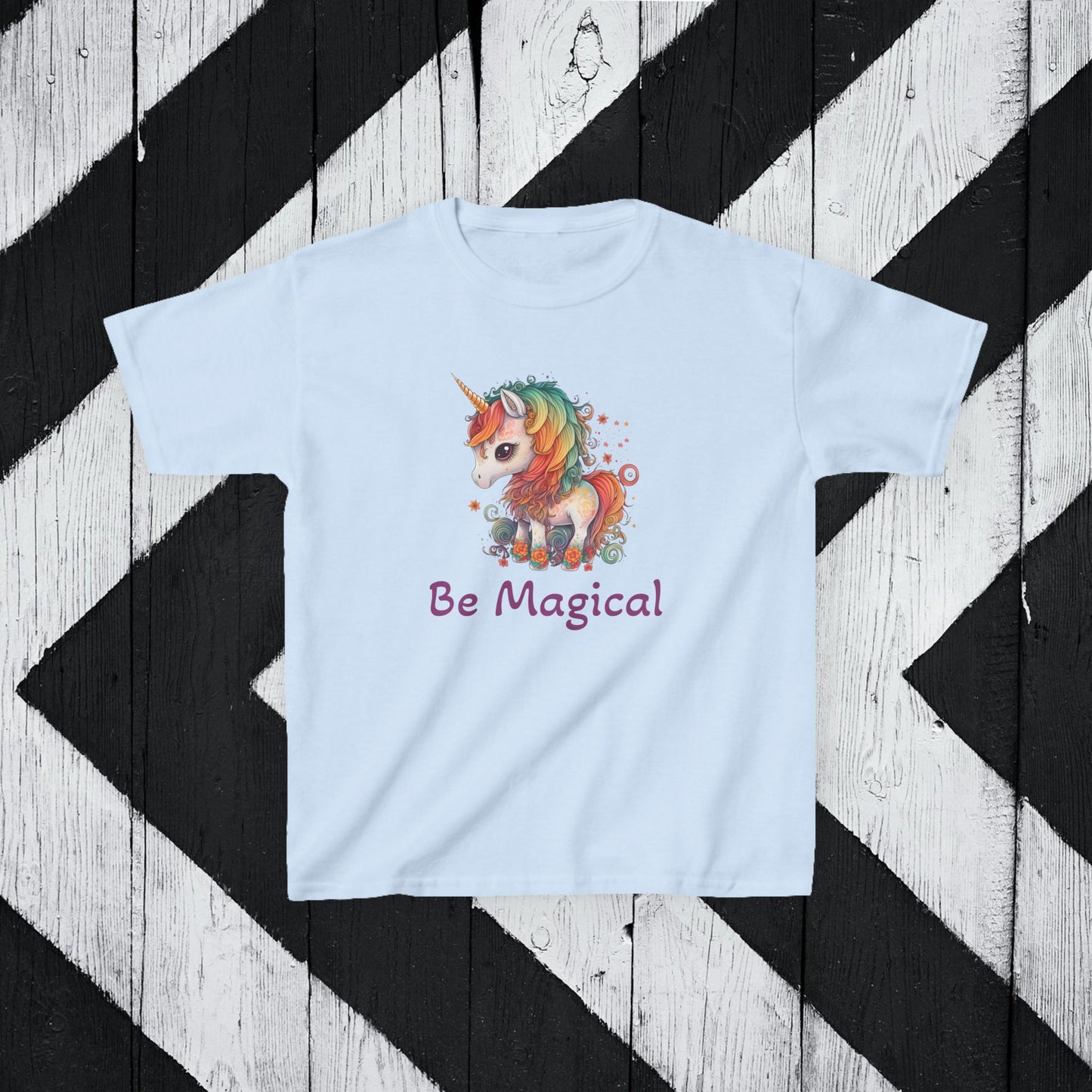 Kids Unicorn Tee - "Be Magical" Heavy Cotton T-Shirt