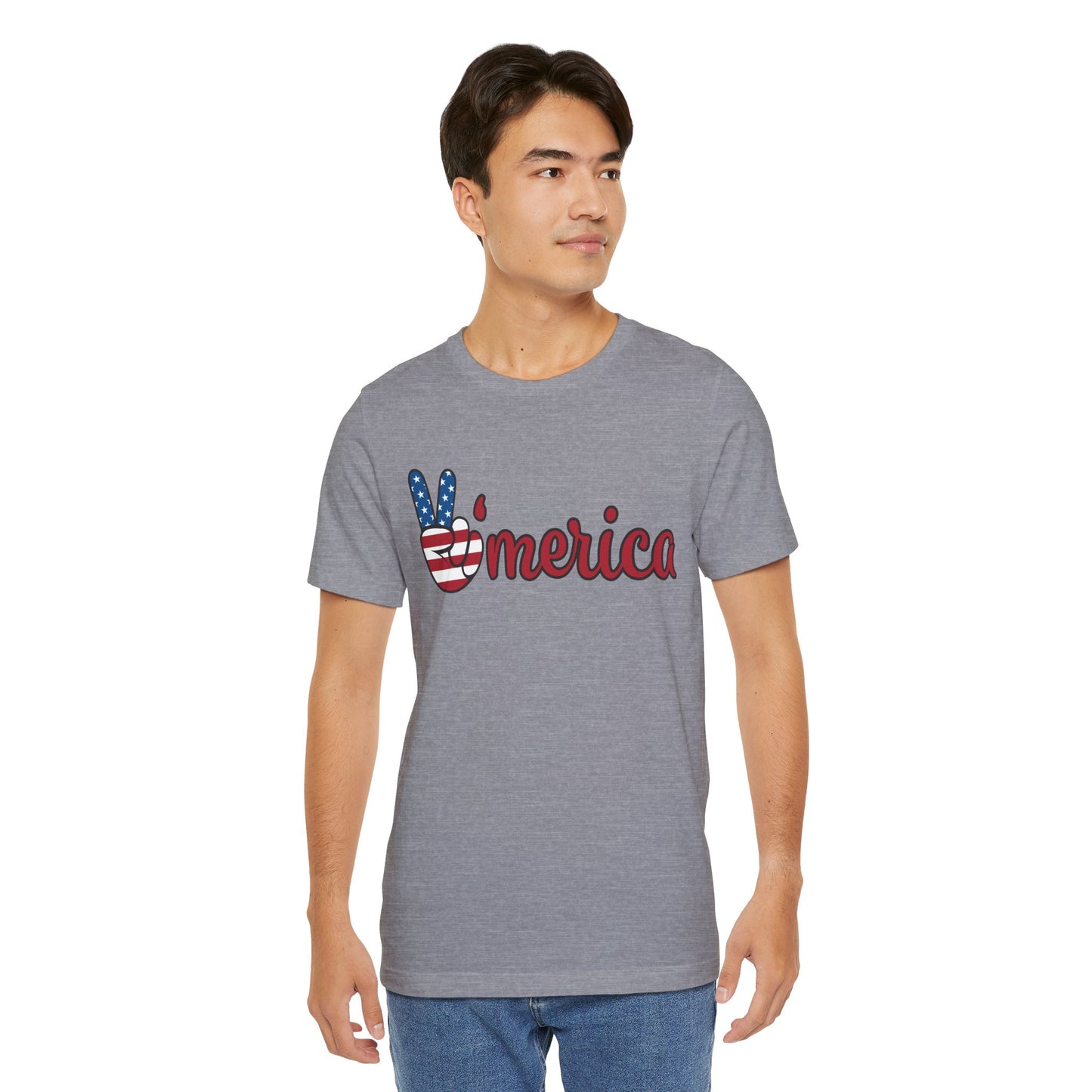 Peaceful America Tee - Unisex Jersey Short Sleeve Shirt for Patriotic Celebrations