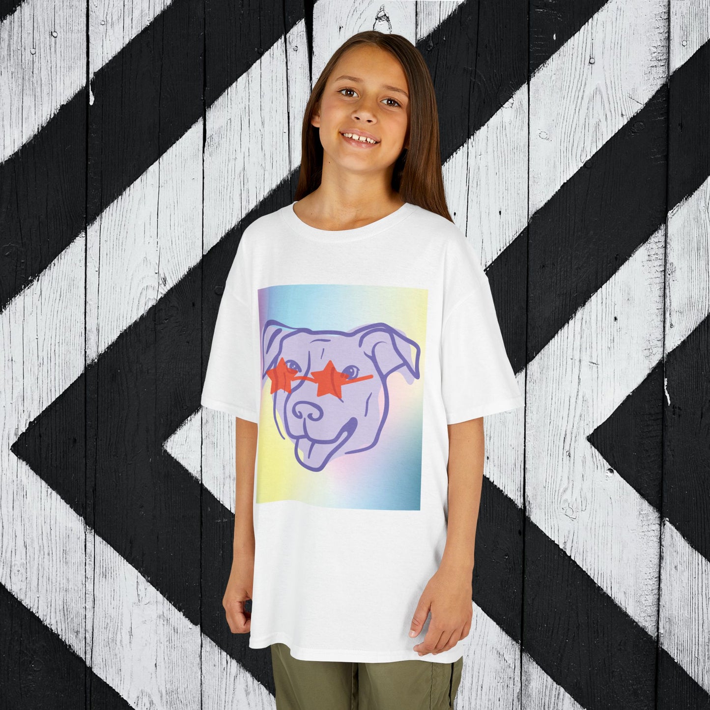 Colorful Dog Graphic Kids Tee - Fun Pet Lover Shirt