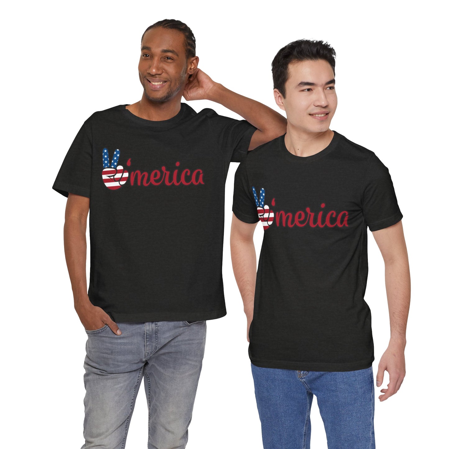 Peaceful America Tee - Unisex Jersey Short Sleeve Shirt for Patriotic Celebrations