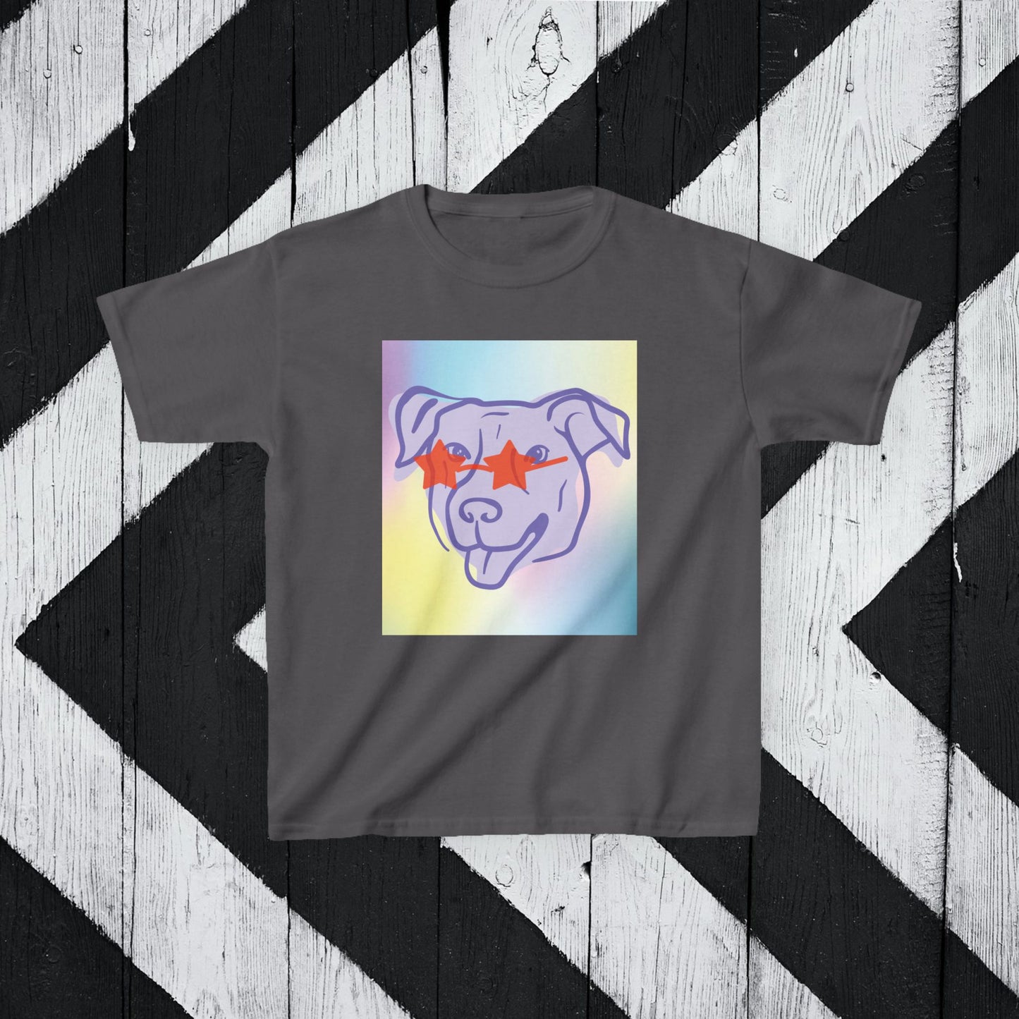 Colorful Dog Graphic Kids Tee - Fun Pet Lover Shirt