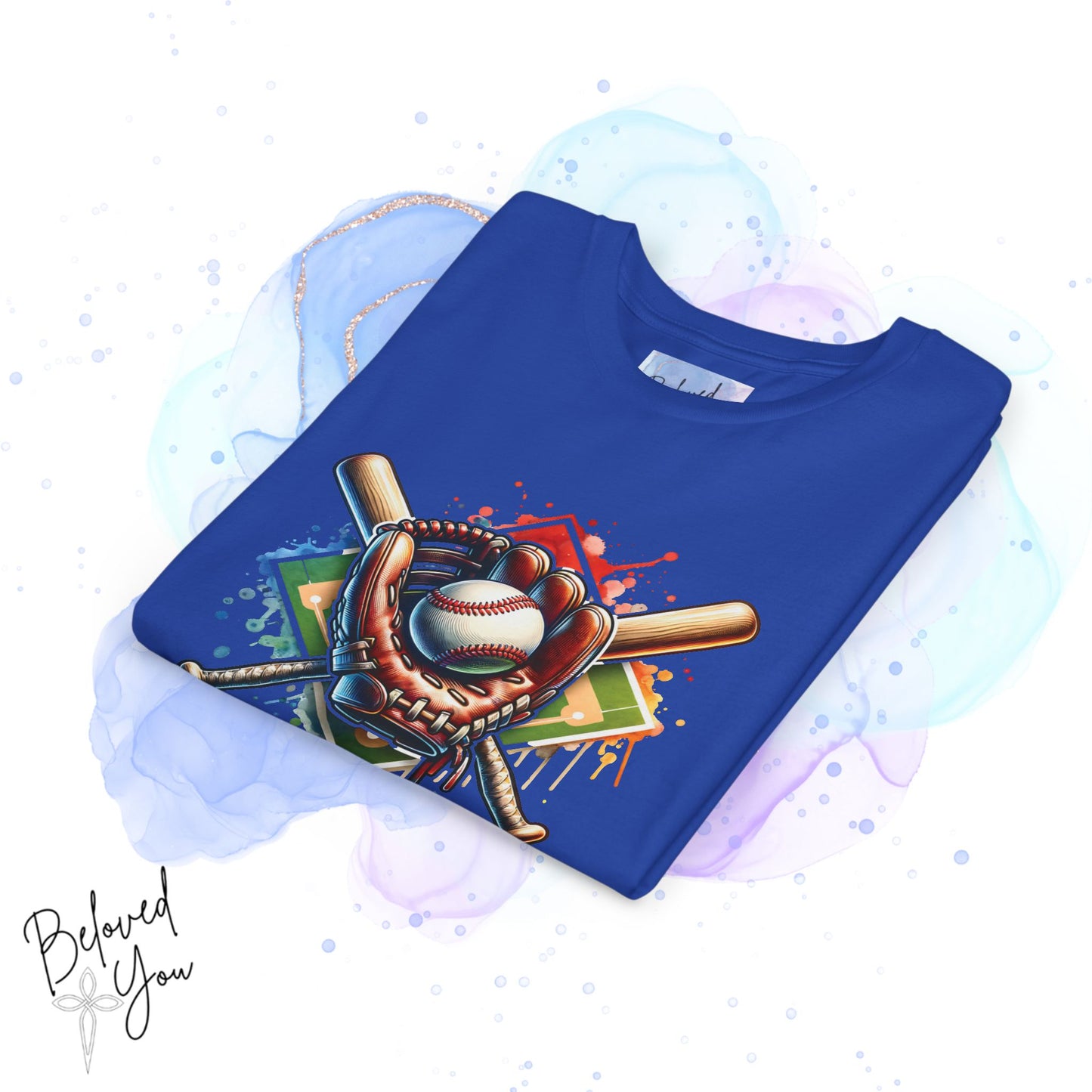 Youth Baseball Tee with Colorful Graphic