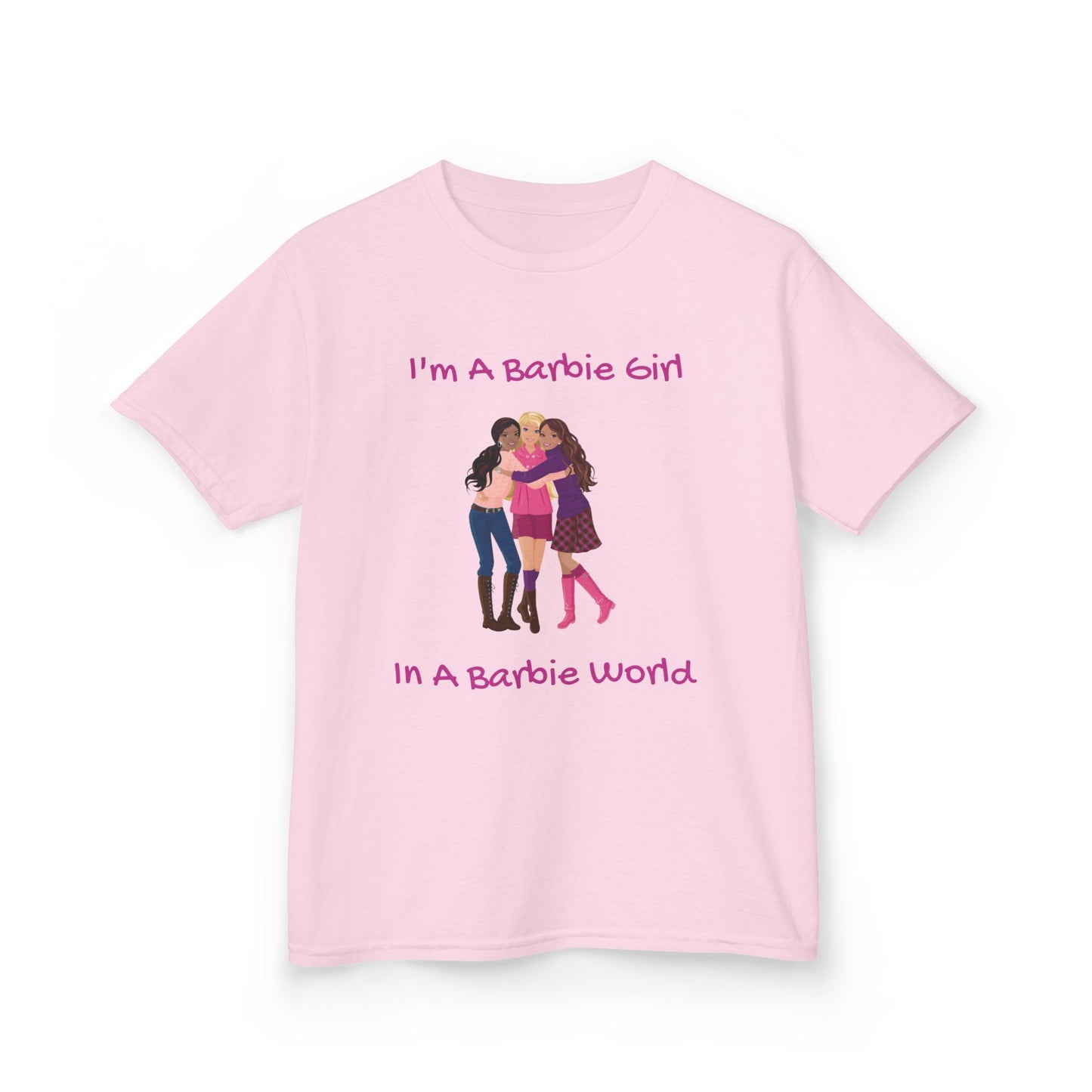 I'm A Barbie Girl Kids Heavy Cotton Tee – Fun & Playful T-Shirt for Young Fans