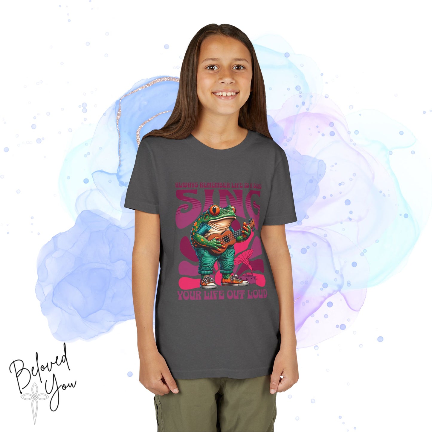 "Sing Your Life Out Loud"- Pink Frog Youth Short Sleeve Tee