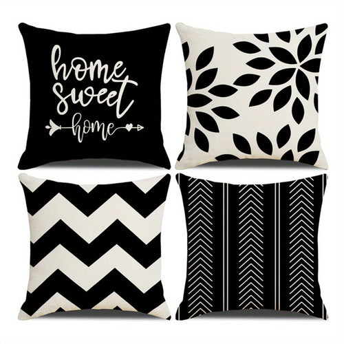 4Piece Square Zippered Cushion Covers