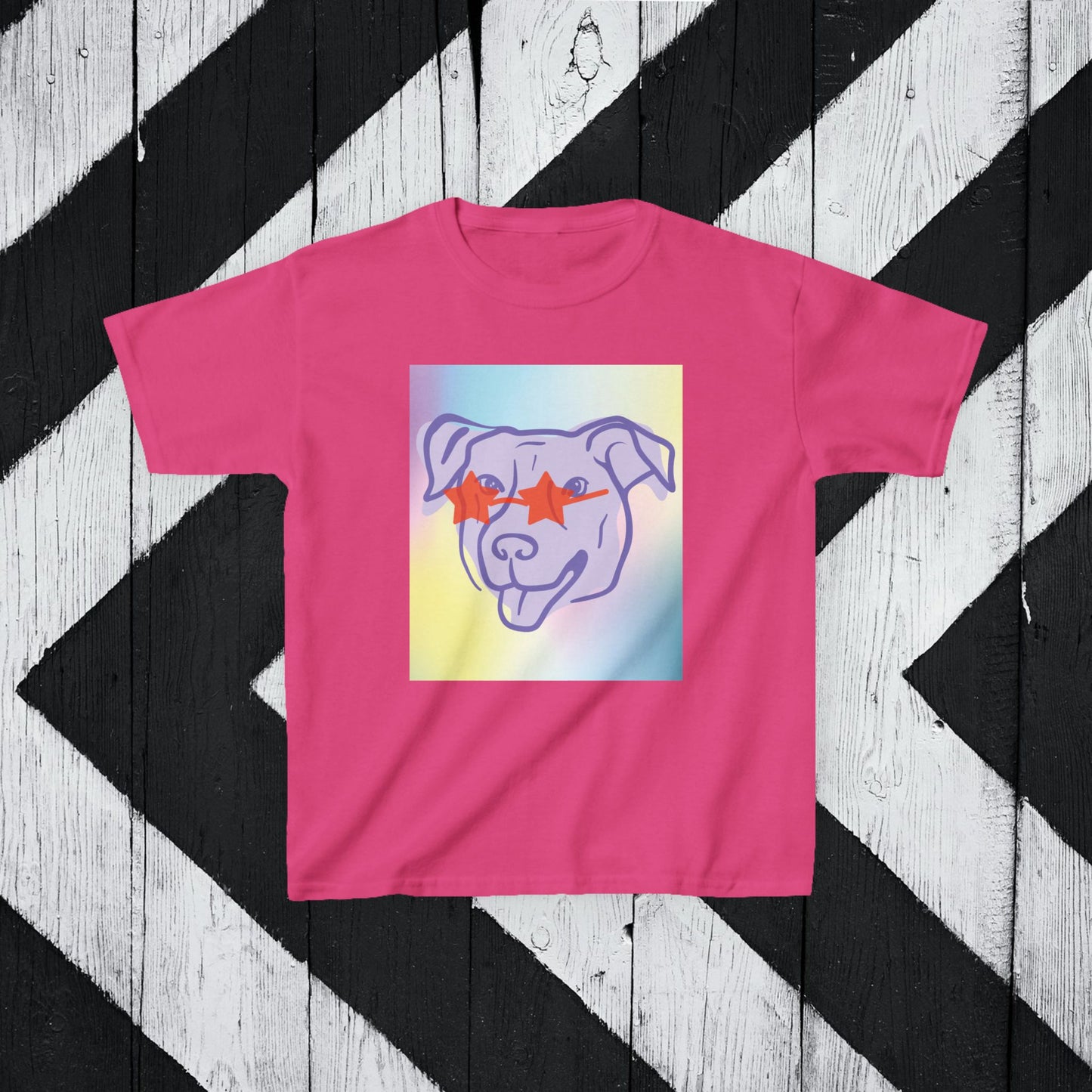 Colorful Dog Graphic Kids Tee - Fun Pet Lover Shirt