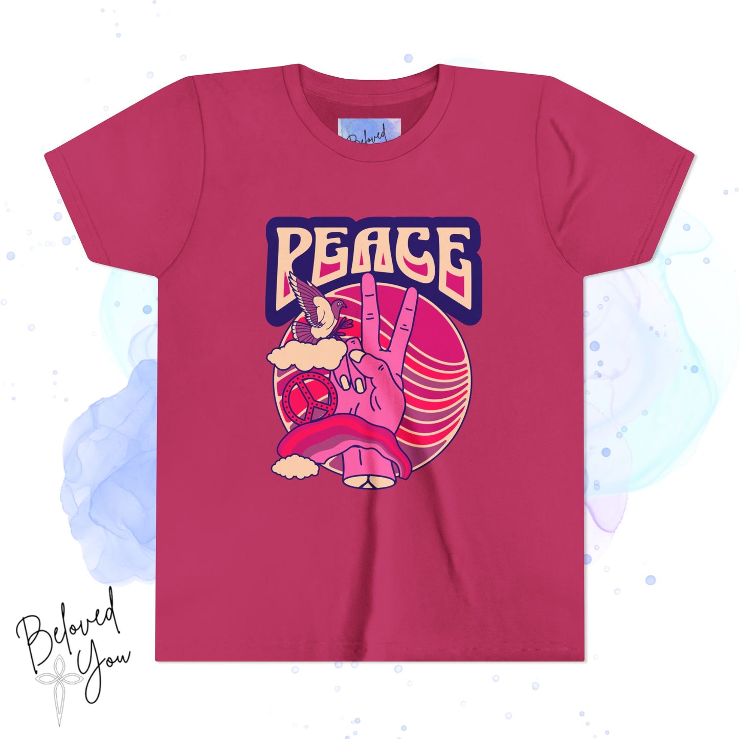 Youth Peace- Pink Short Sleeve Tee