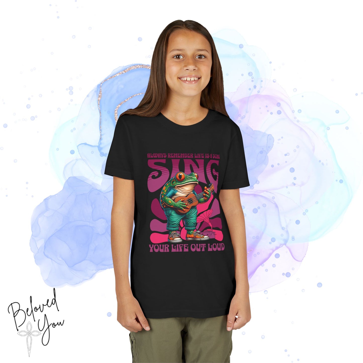 "Sing Your Life Out Loud"- Pink Frog Youth Short Sleeve Tee