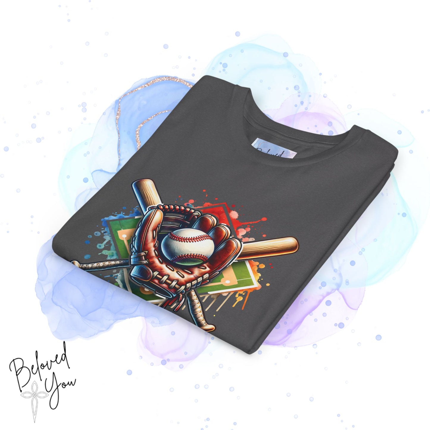 Youth Baseball Tee with Colorful Graphic