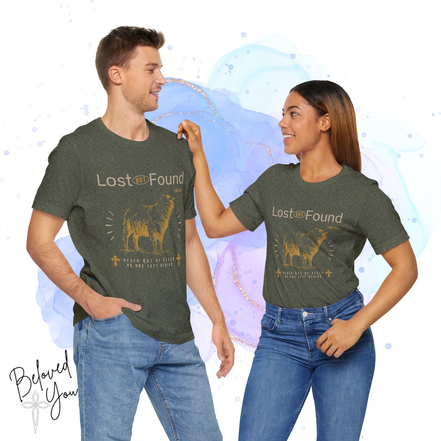 Lost But Found Graphic Tee - Faith-Inspired Unisex Short Sleeve Shirt