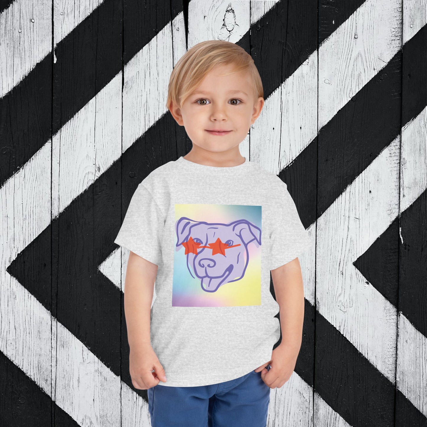 Cool Dog Toddler Short Sleeve Tee - Fun & Playful Design for Kids