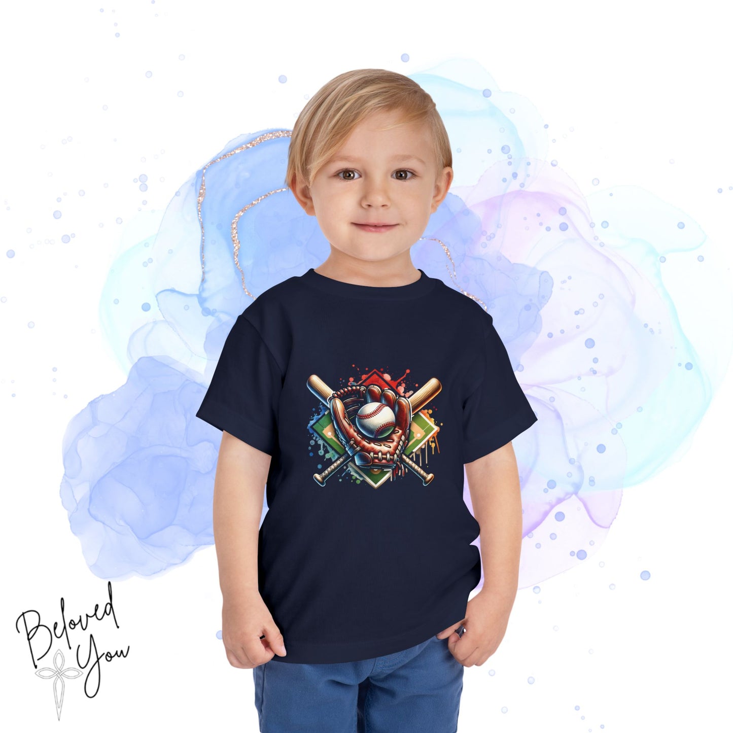 Toddler Baseball Tee with Colorful Graphic