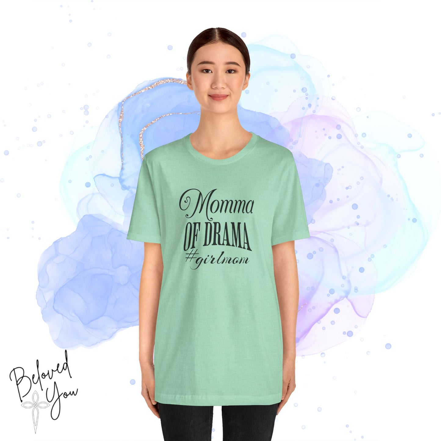 Momma of Drama #GirlMom Jersey Tee