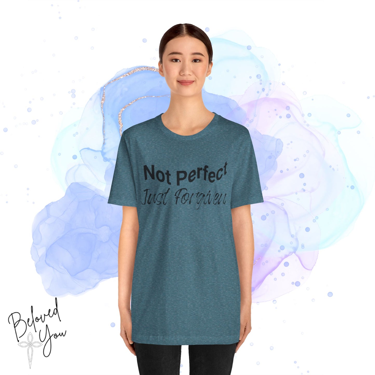'Not Perfect Just Forgiven' Short Sleeve Tee - Inspirational Casual T-Shirt for Everyday Wear