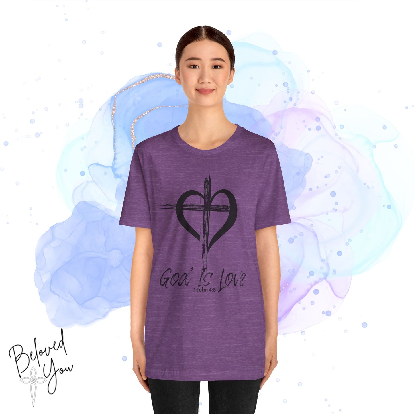 'God Is Love' 1 John 4:8 - Short Sleeve Tee