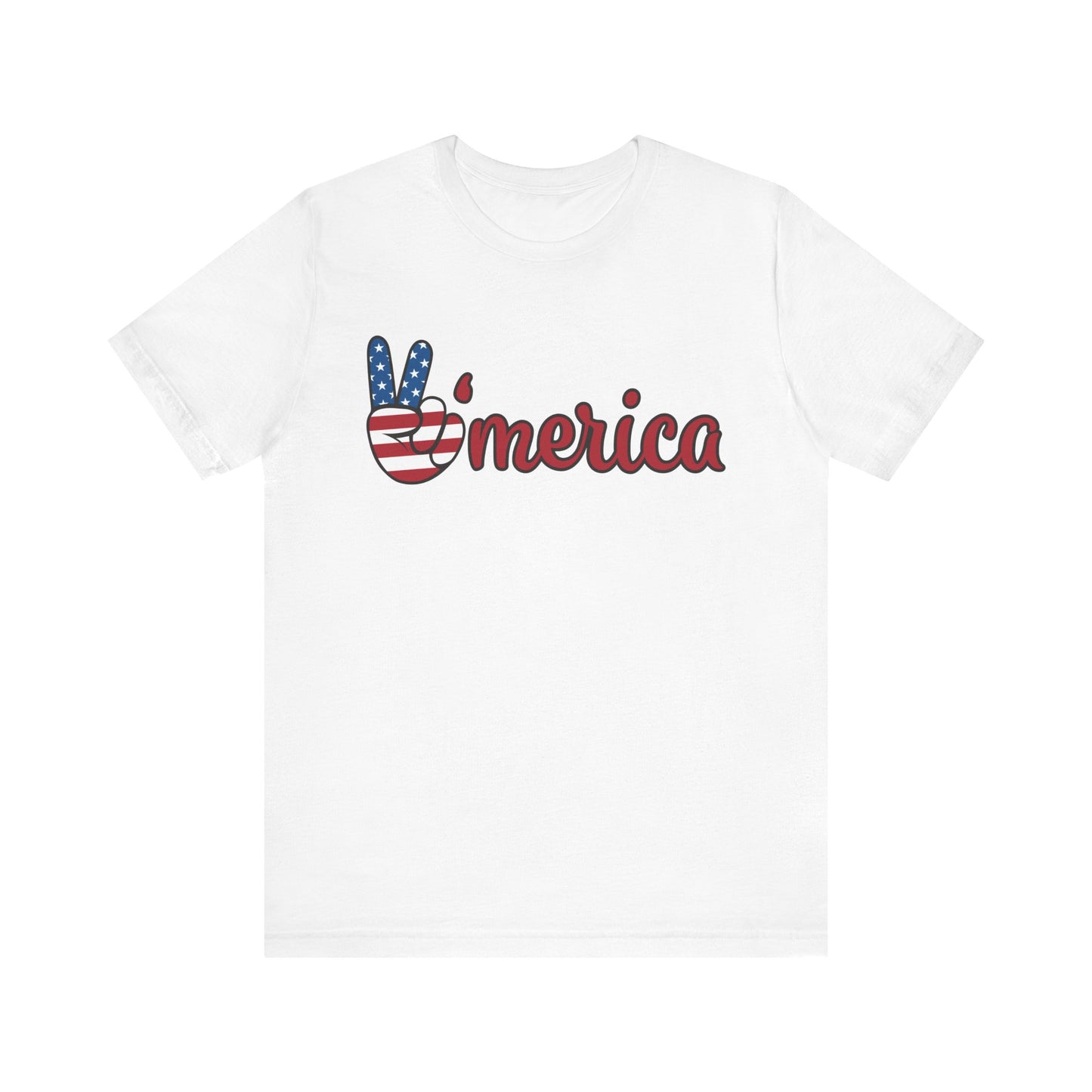 Peaceful America Tee - Unisex Jersey Short Sleeve Shirt for Patriotic Celebrations