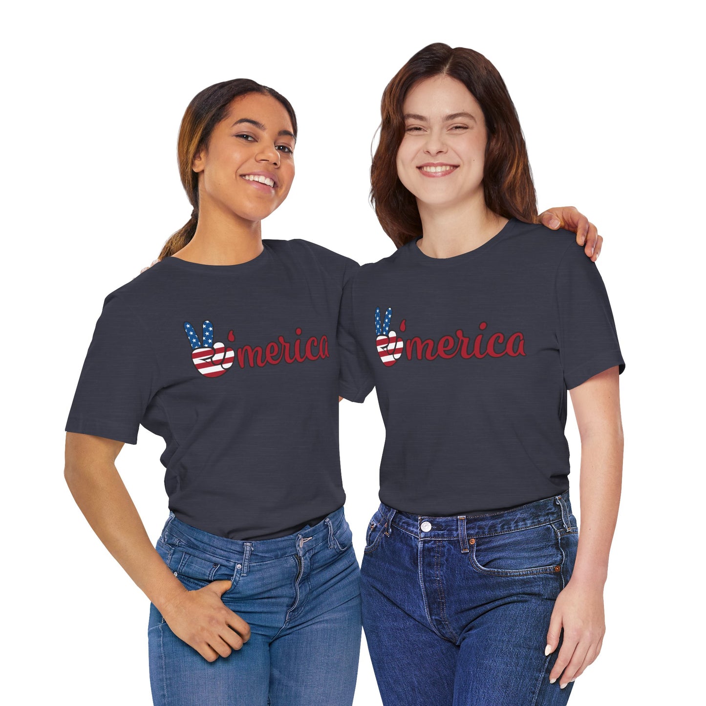 Peaceful America Tee - Unisex Jersey Short Sleeve Shirt for Patriotic Celebrations