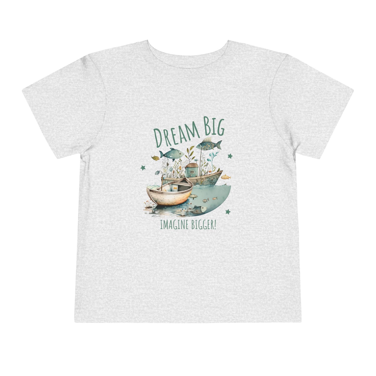 Toddler Dream Big Tee – 'Imagine Bigger!' Inspirational Short Sleeve Shirt