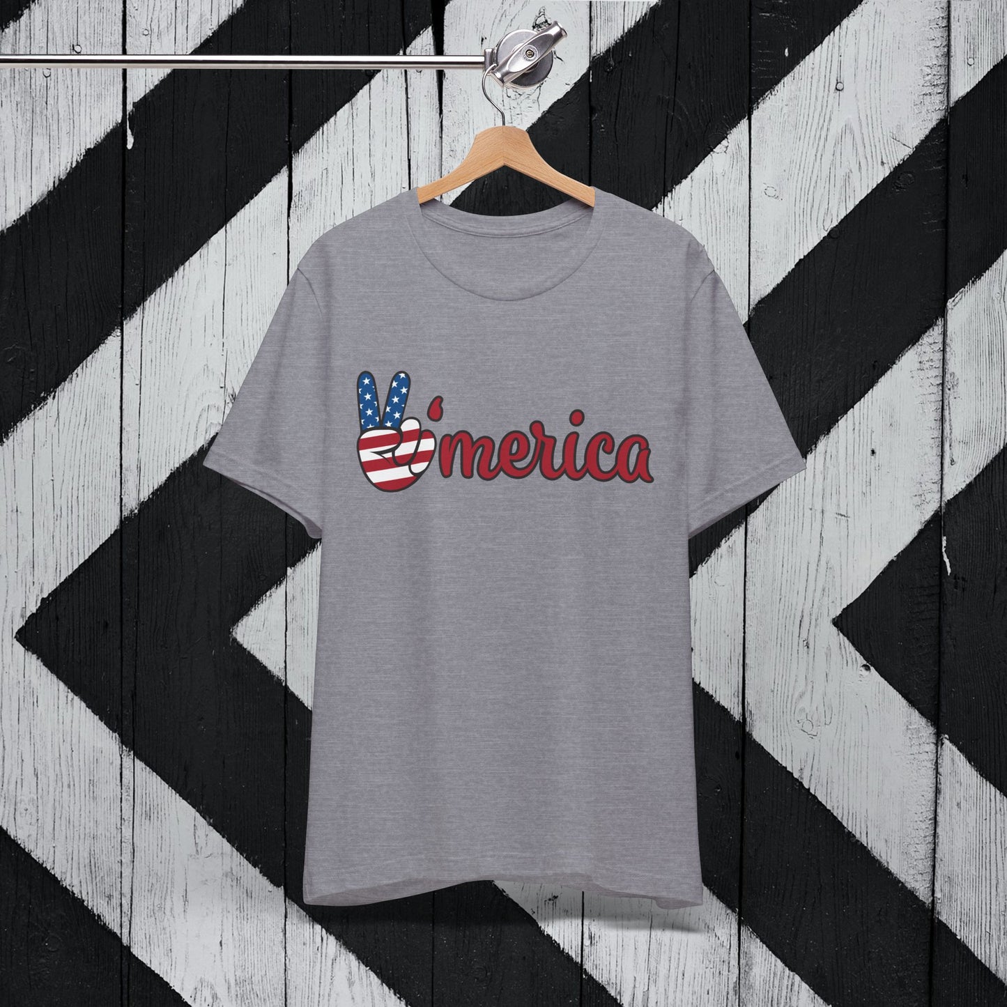 Peaceful America Tee - Unisex Jersey Short Sleeve Shirt for Patriotic Celebrations