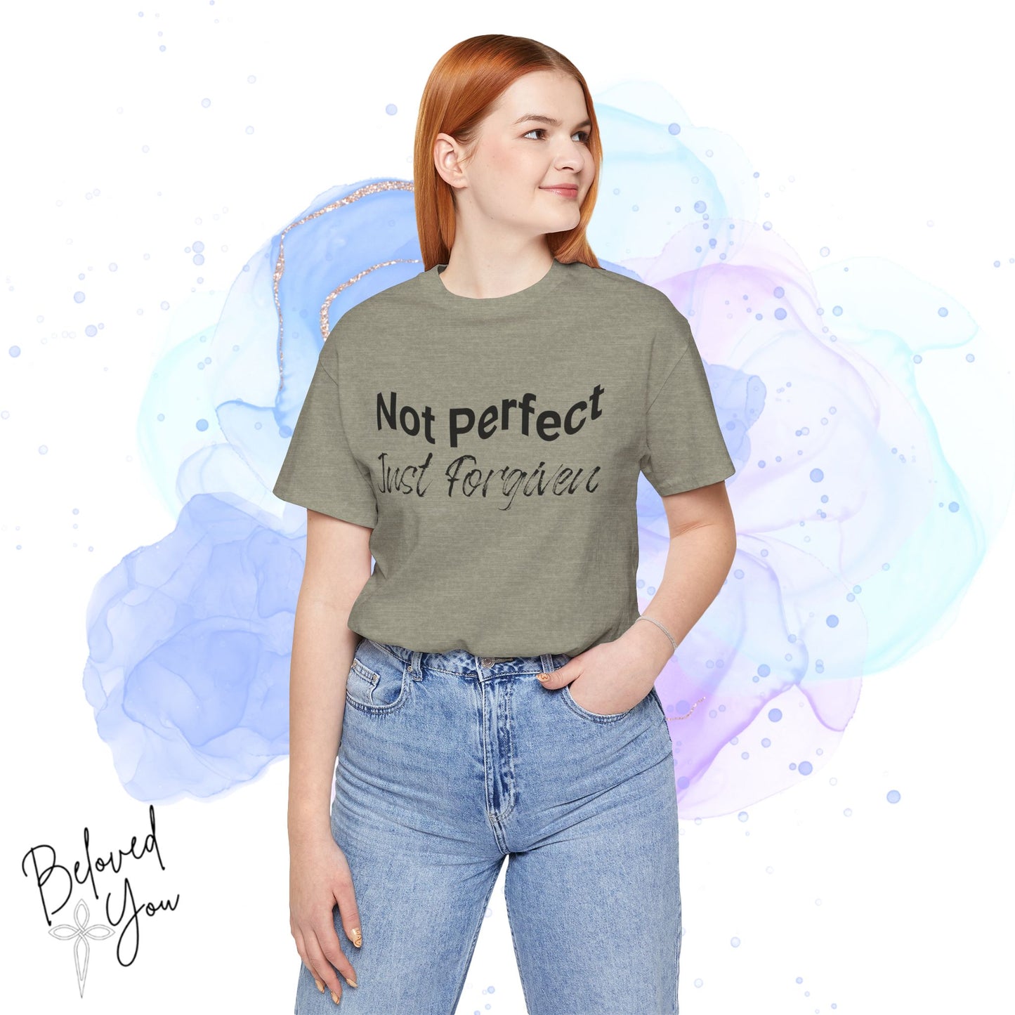 'Not Perfect Just Forgiven' Short Sleeve Tee - Inspirational Casual T-Shirt for Everyday Wear