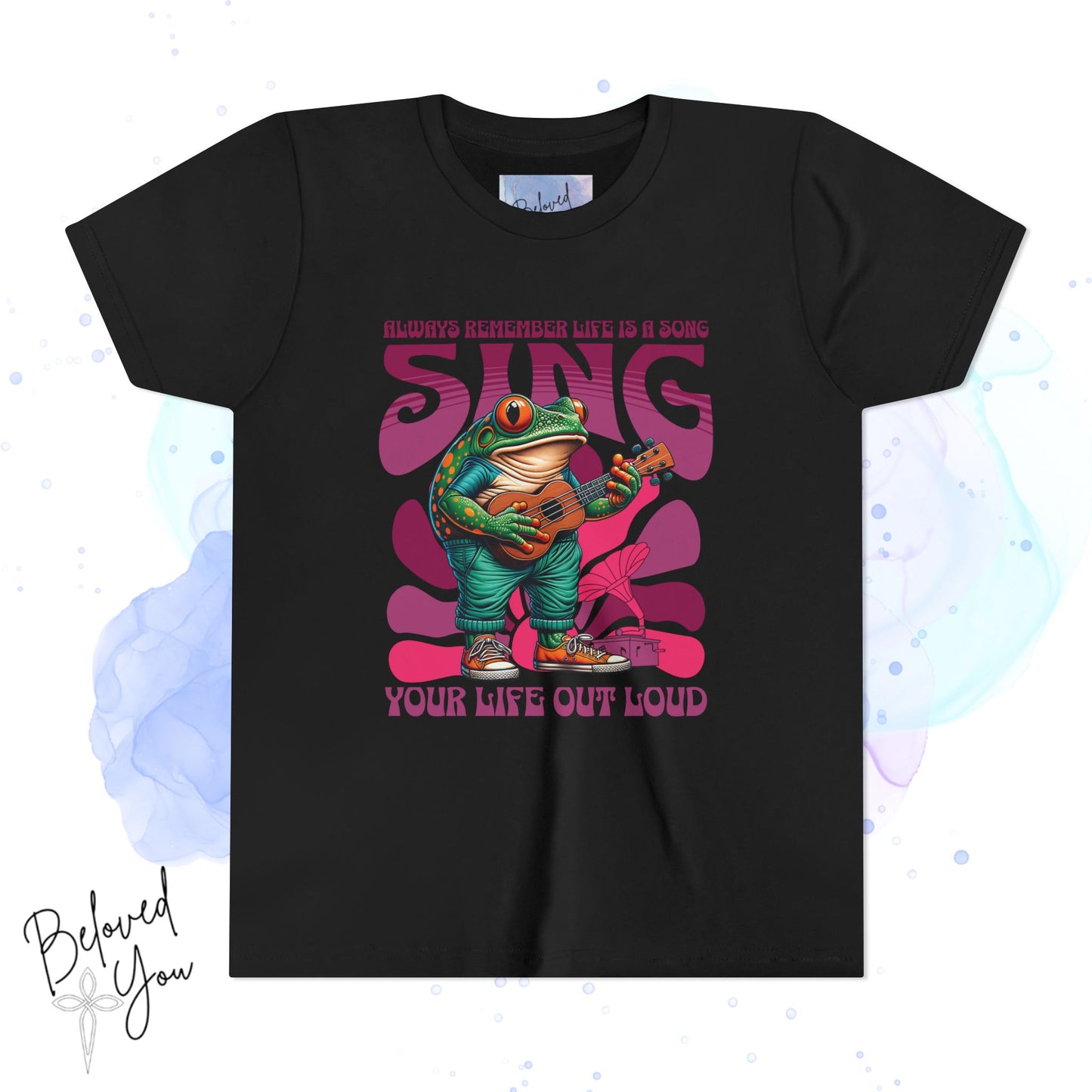 "Sing Your Life Out Loud"- Pink Frog Youth Short Sleeve Tee