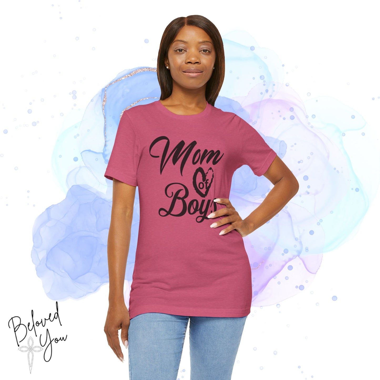 Mom of Boys Jersey Tee