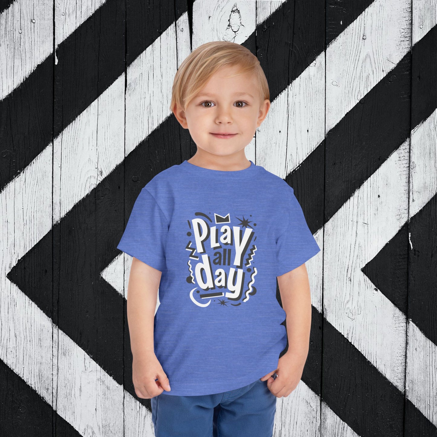 Fun Play All Day - Black Toddler Short Sleeve Tee