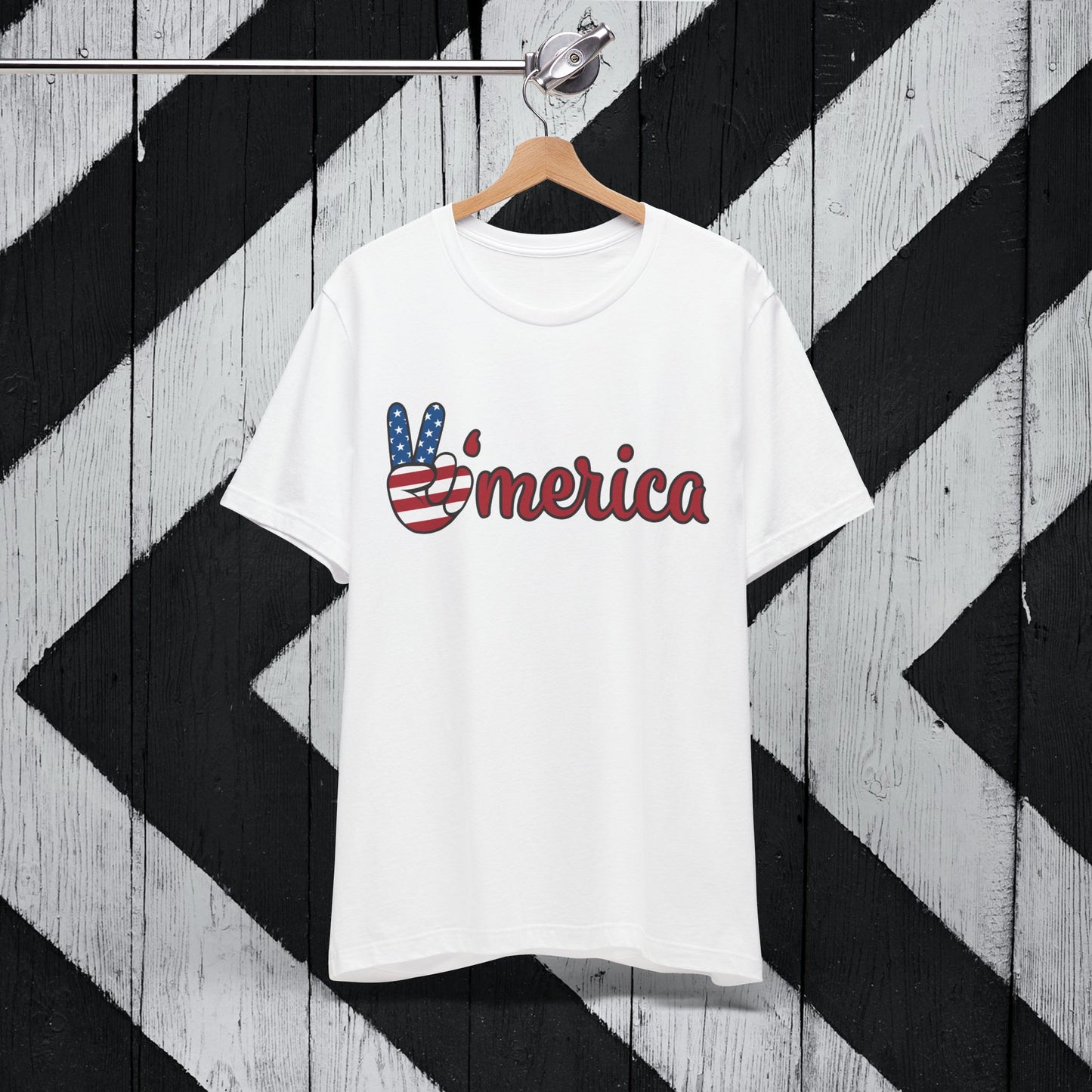 Peaceful America Tee - Unisex Jersey Short Sleeve Shirt for Patriotic Celebrations