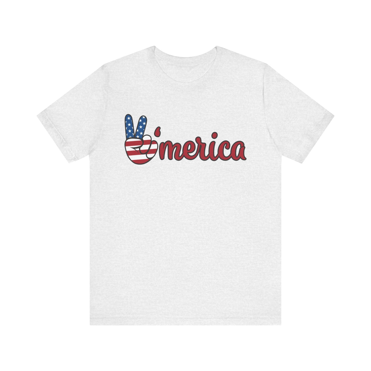 Peaceful America Tee - Unisex Jersey Short Sleeve Shirt for Patriotic Celebrations