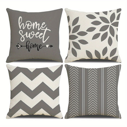 4Piece Square Zippered Cushion Covers