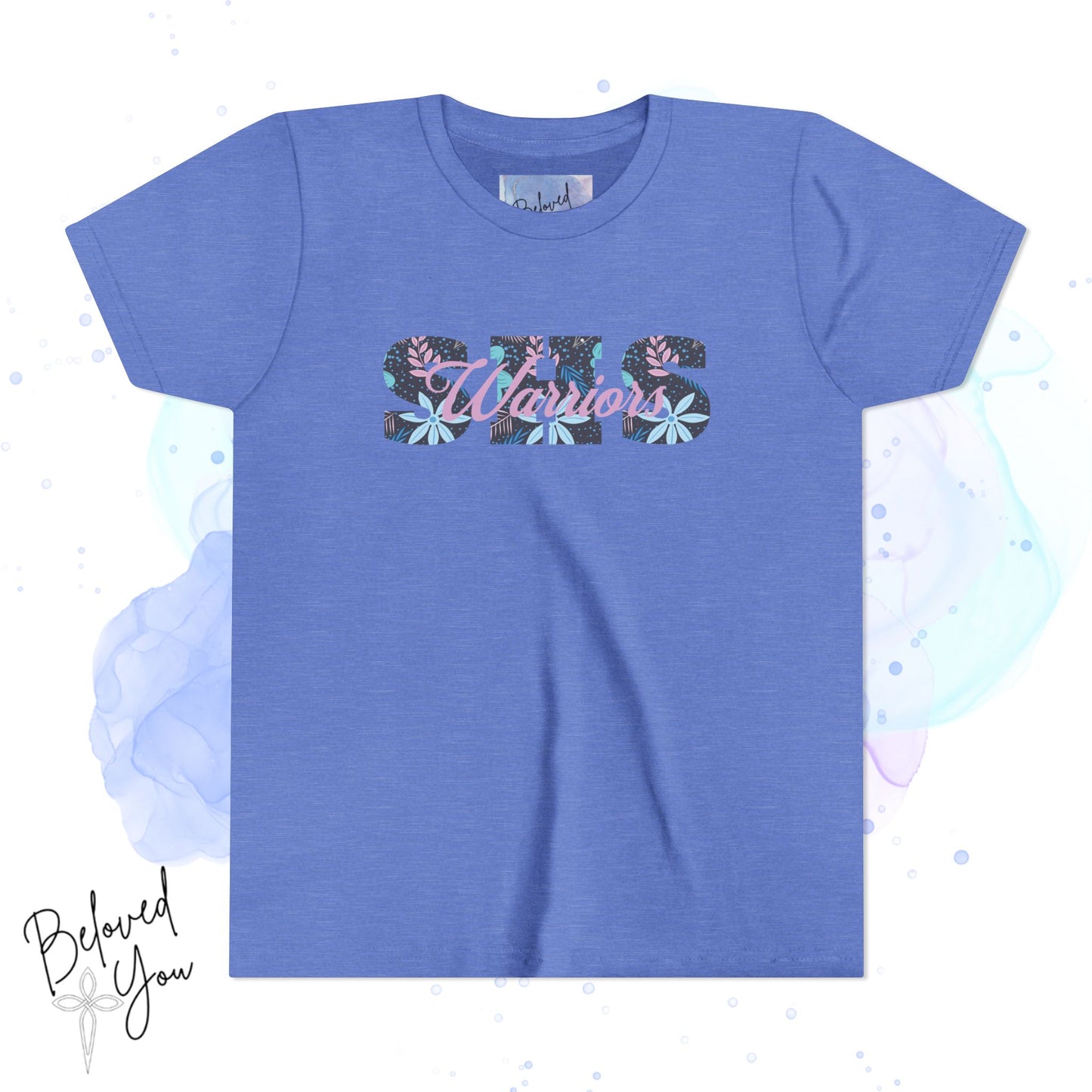 Warriors SHS Floral - Youth Short Sleeve Tee