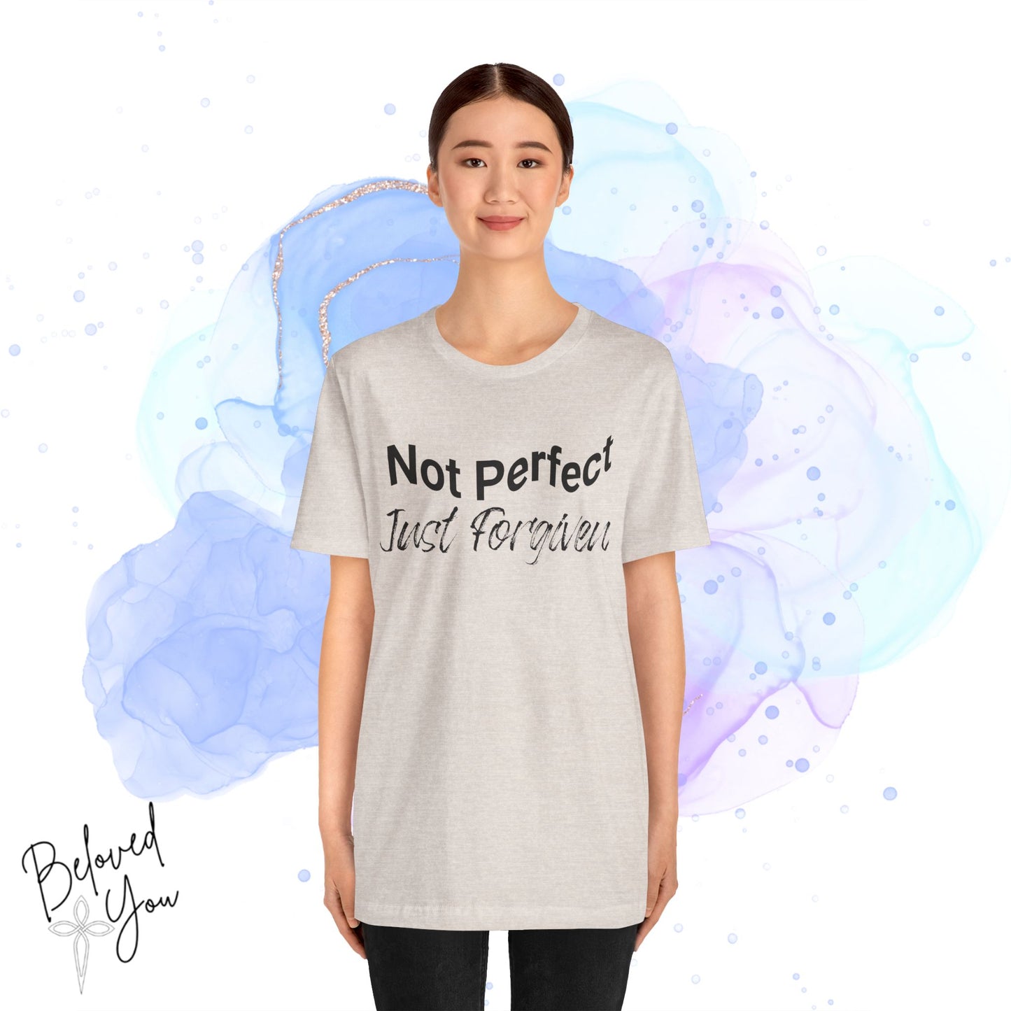 'Not Perfect Just Forgiven' Short Sleeve Tee - Inspirational Casual T-Shirt for Everyday Wear