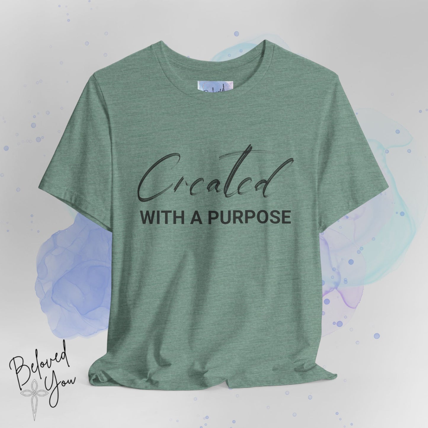 "Created with a Purpose" Jersey Tee | Inspirational Casual Wear