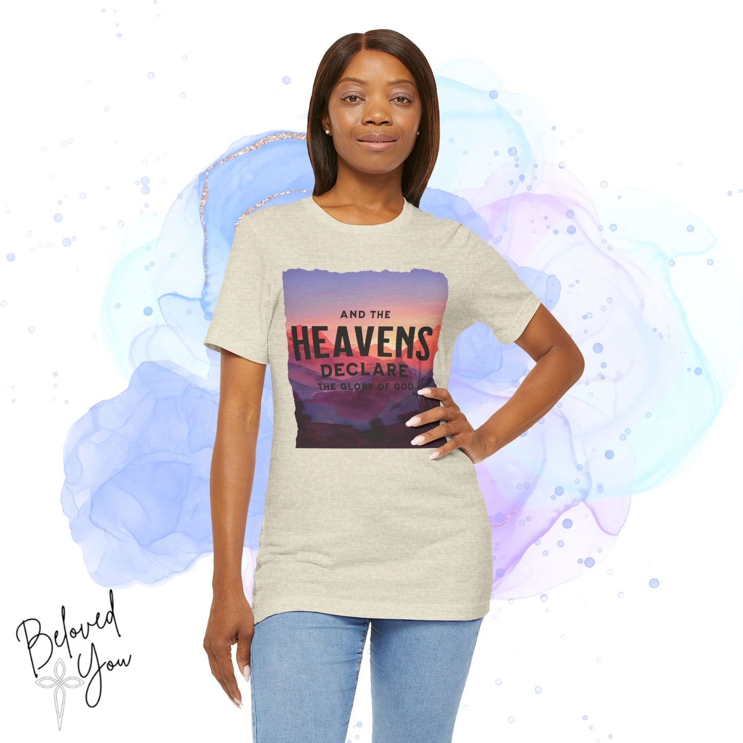 Heavens Declare Graphic Tee - Inspirational Unisex Jersey T-Shirt