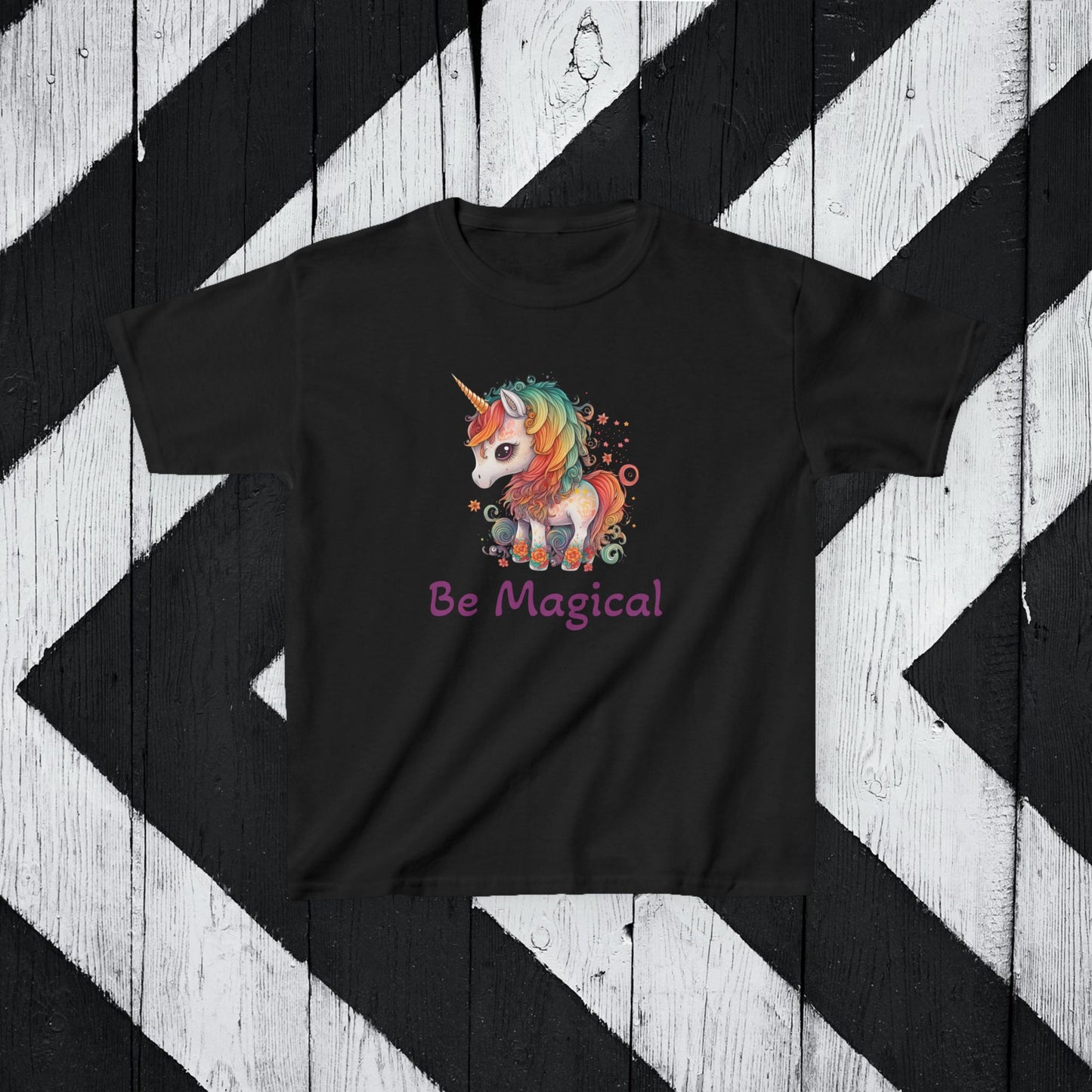 Kids Unicorn Tee - "Be Magical" Heavy Cotton T-Shirt