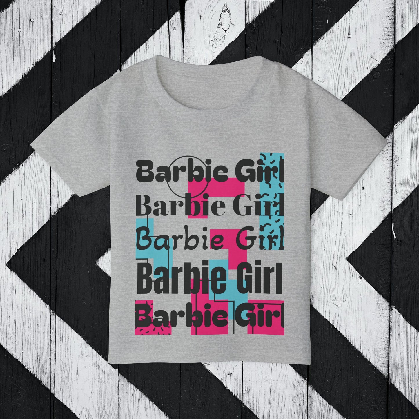 Trendy Barbie Girl Toddler T-Shirt | Colorful Playful Tee for Kids