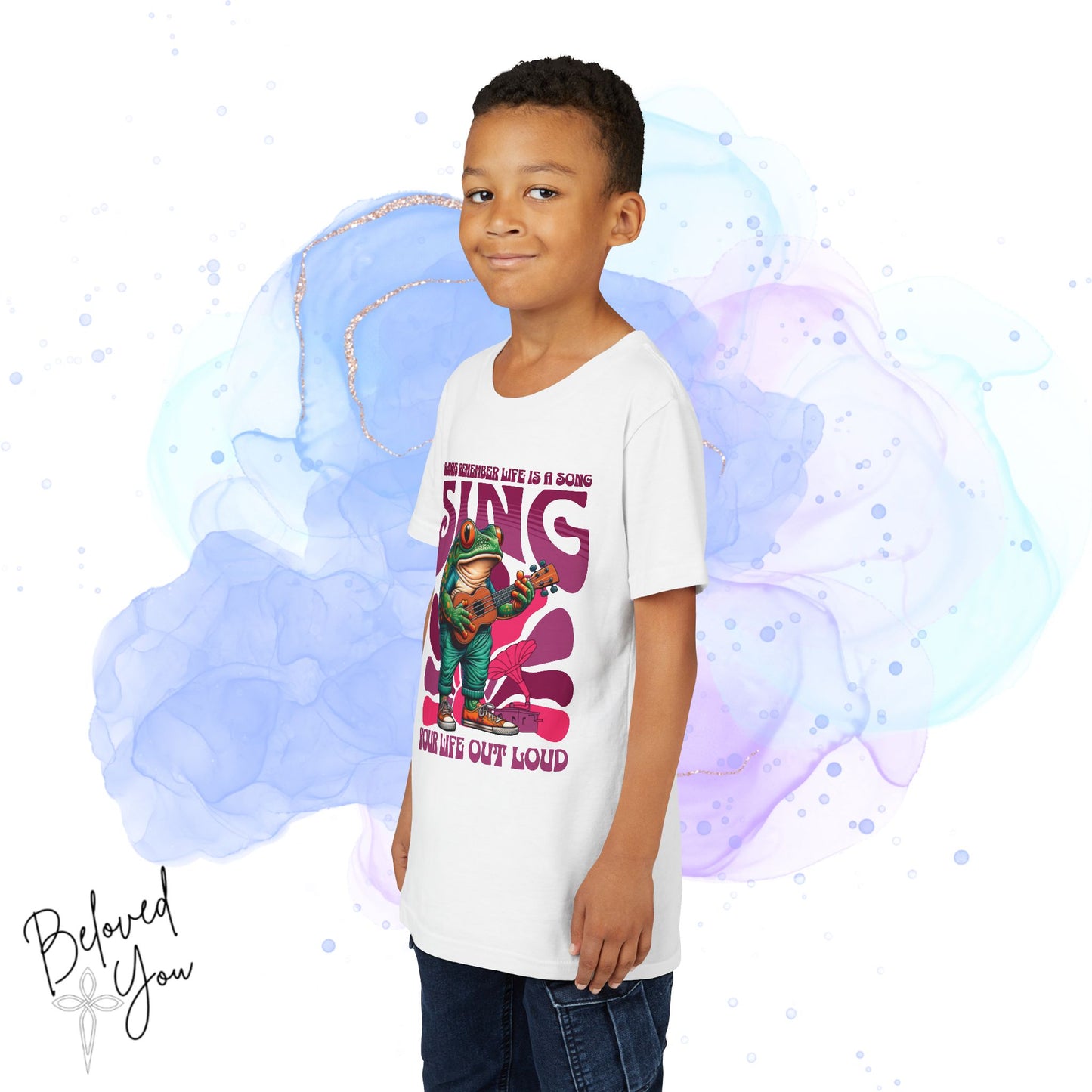 "Sing Your Life Out Loud"- Pink Frog Youth Short Sleeve Tee