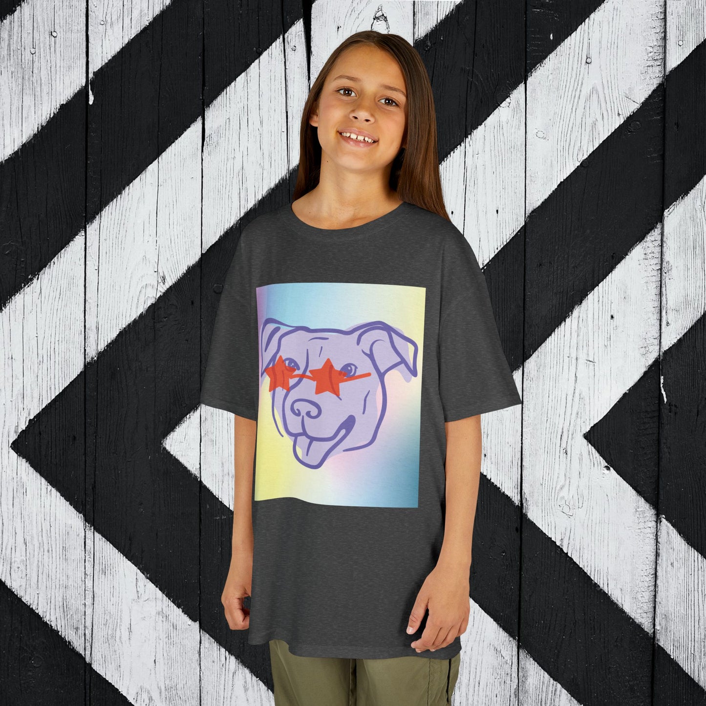 Colorful Dog Graphic Kids Tee - Fun Pet Lover Shirt